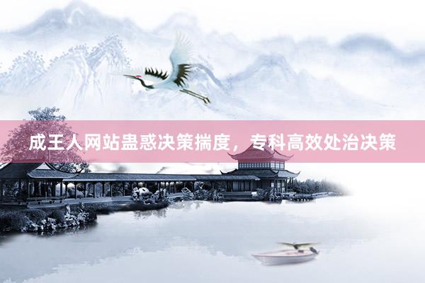 成王人网站蛊惑决策揣度，专科高效处治决策